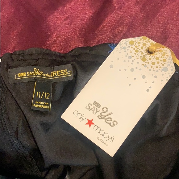 Strapless Black and Turquoise Mini Dress - Picture 3 of 3